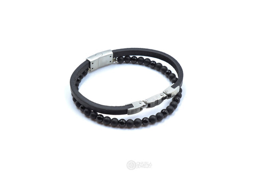 Deri & Doğal Taş Detaylı Premium Bileklik