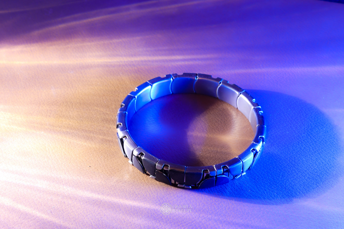 Segment Steel Men's Bracelet - Steel Spring
