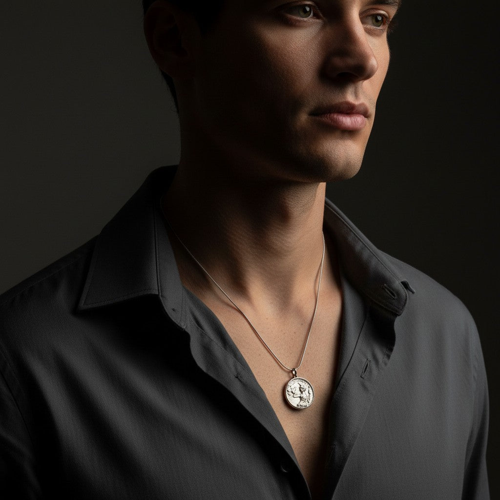 Figural Medallion Men's Necklace