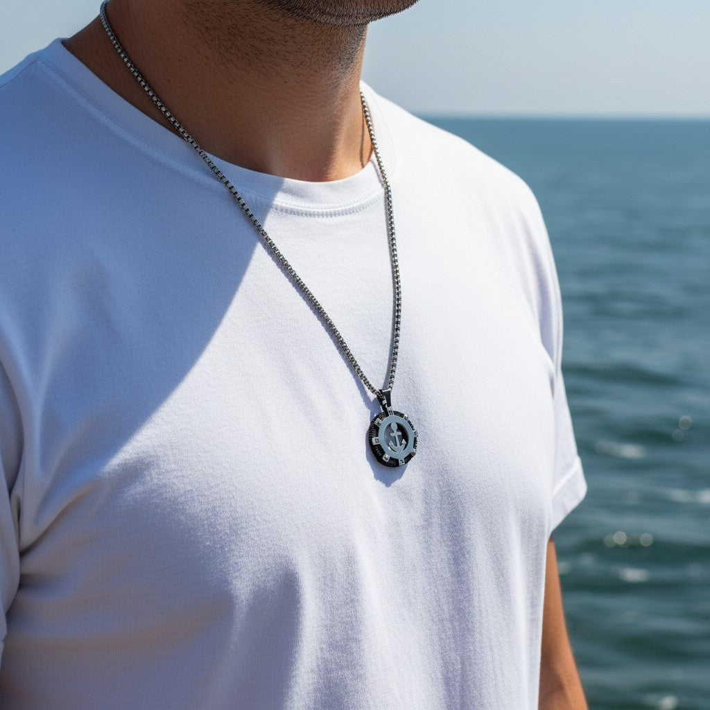 Compass & Anchor Men's Necklace
