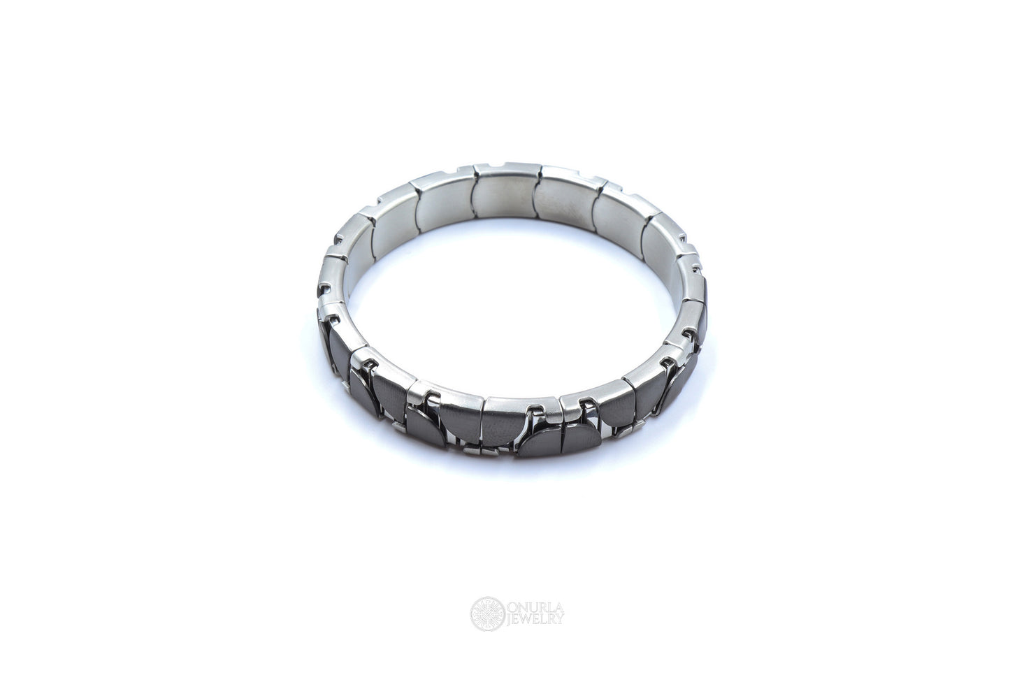 Segment Steel Men's Bracelet - Steel Spring