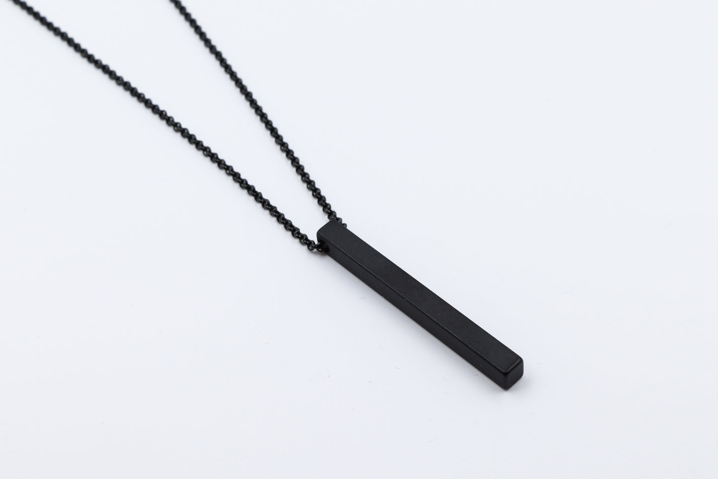 Minimal Black Bar Necklace