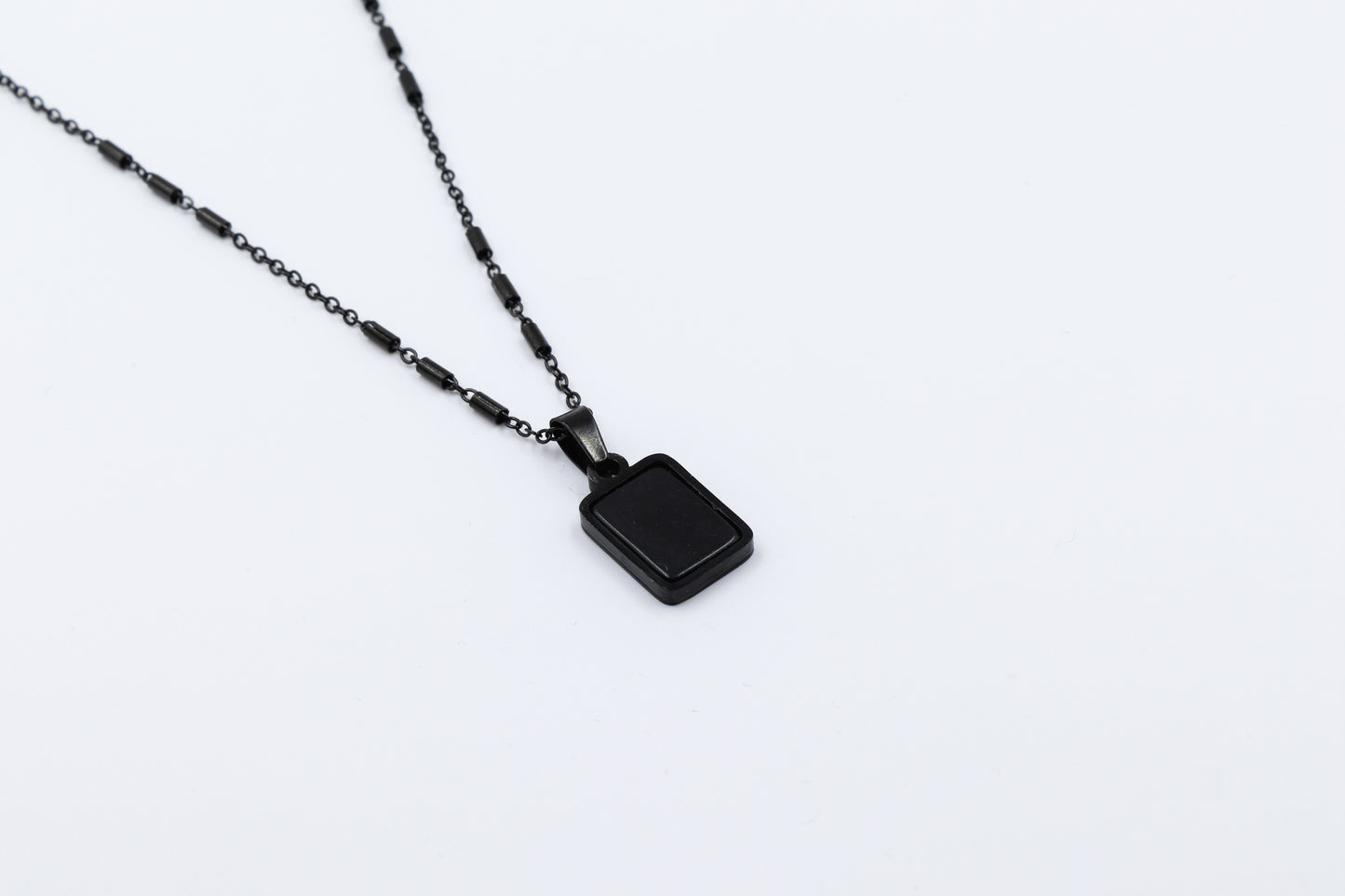Black Plate Necklace
