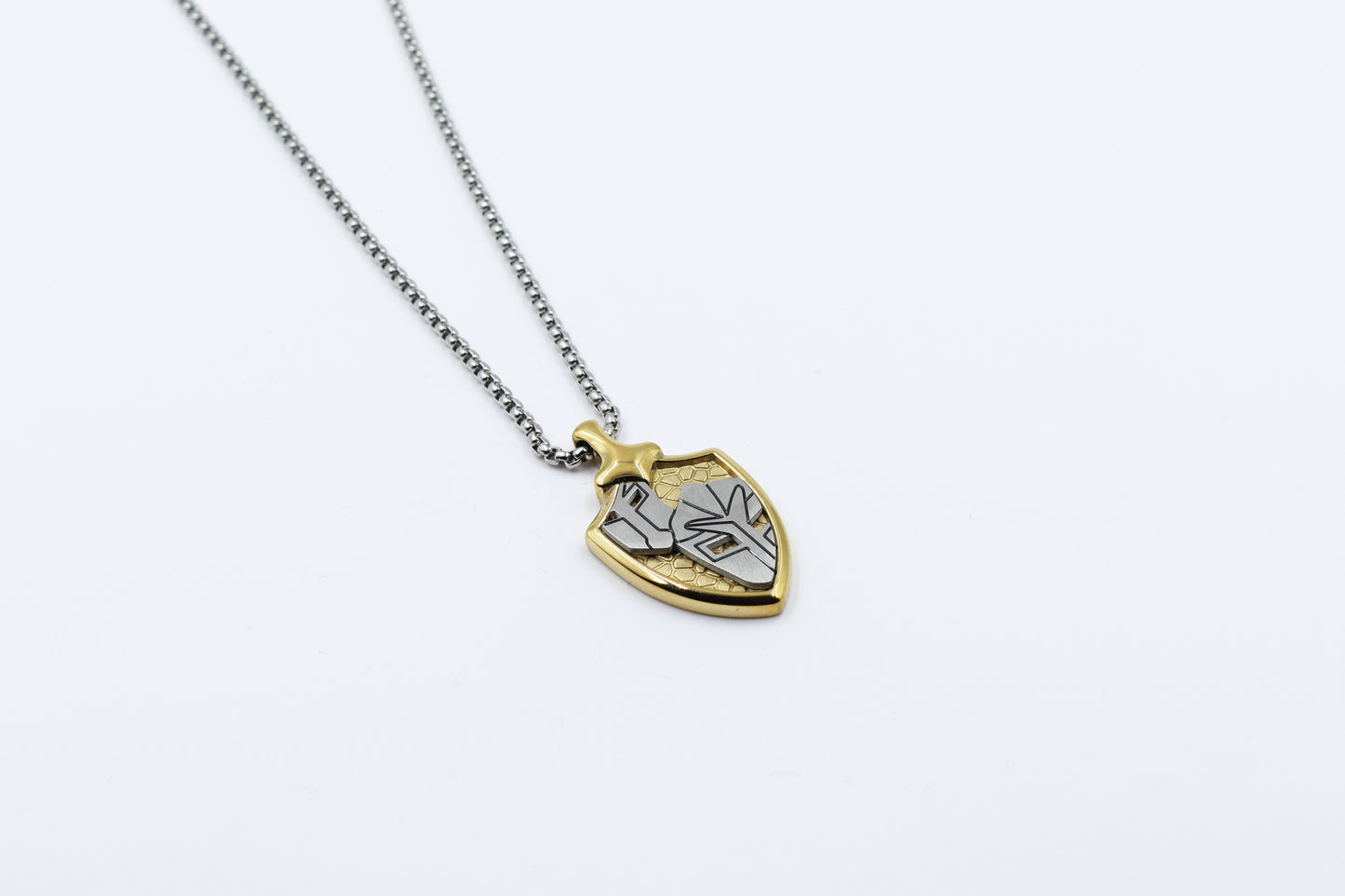 Men's Shield Pendant Necklace
