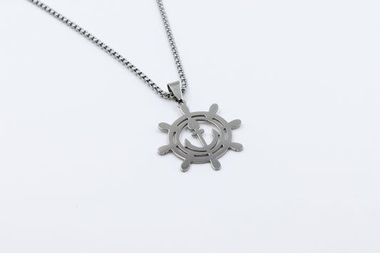 Dümen & Çapa Figürlü Erkek Çelik Kolye