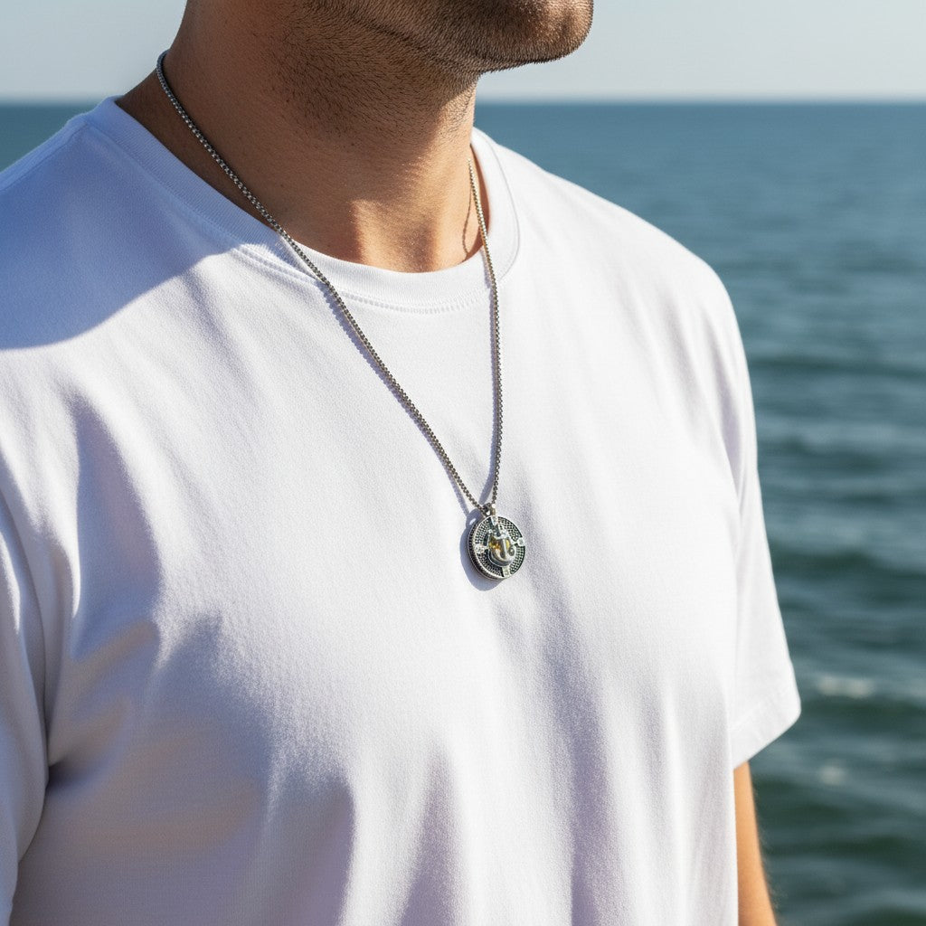 Compass & Anchor Men's Necklace