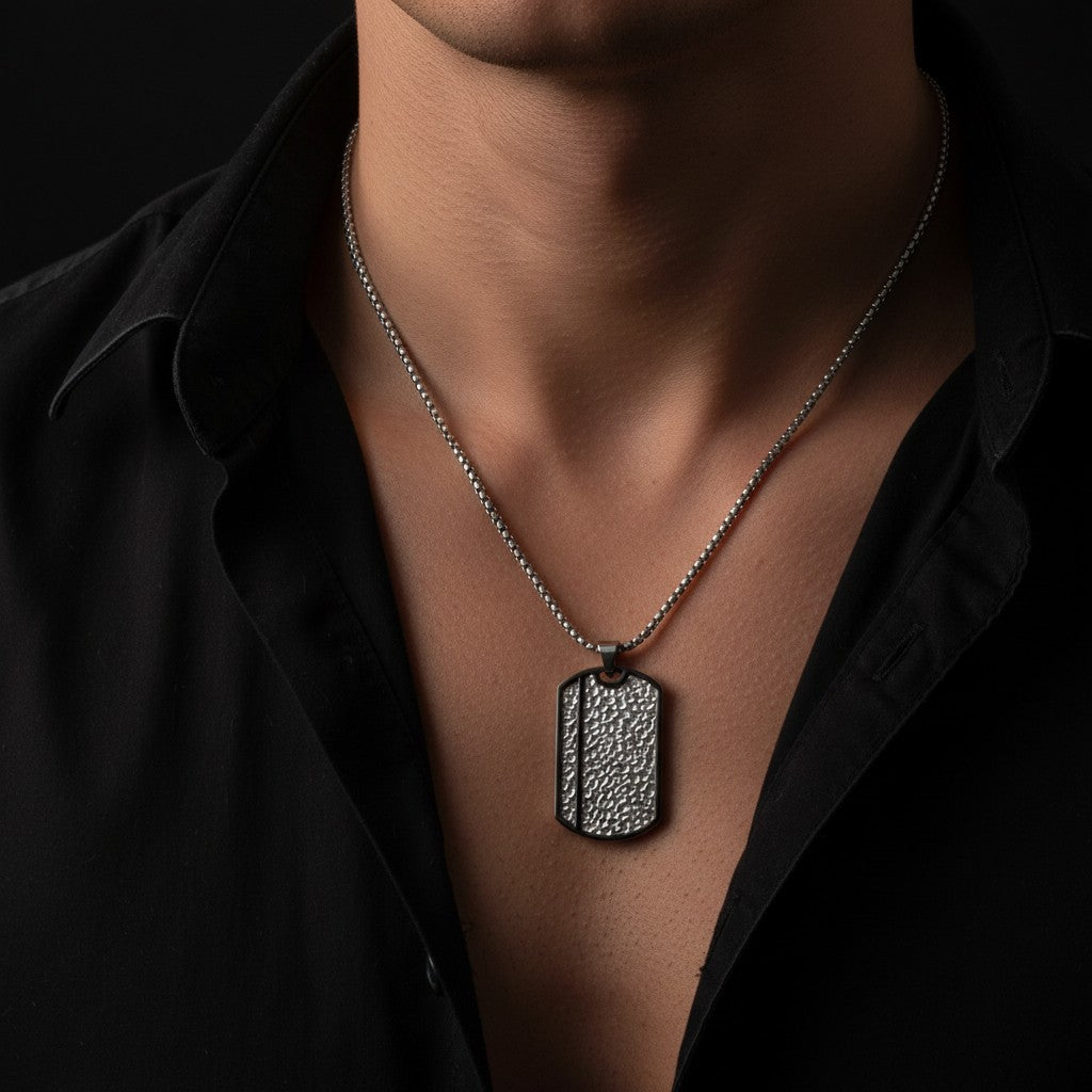 Minimalist Dog Tag Men's Necklace