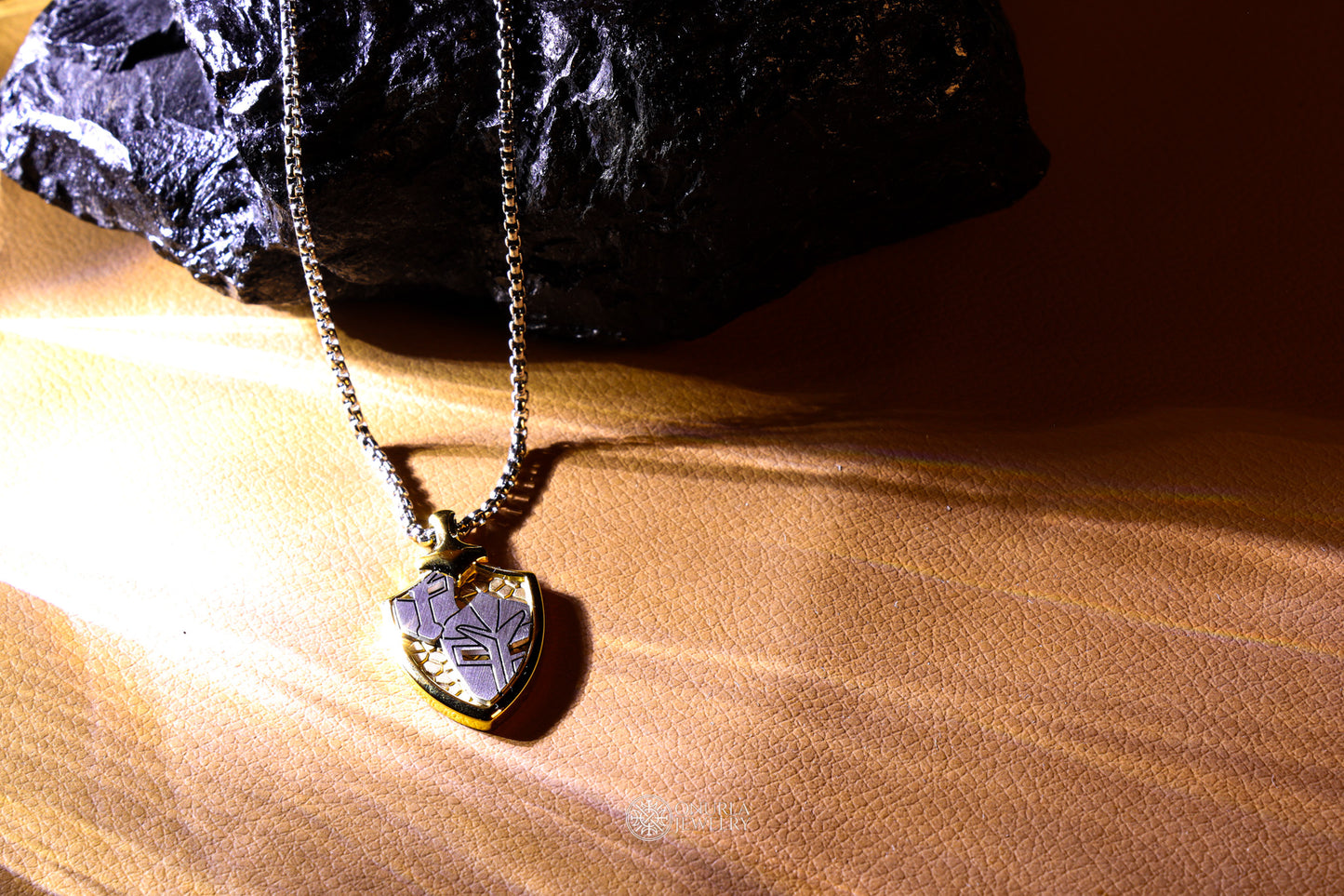 Men's Shield Pendant Necklace
