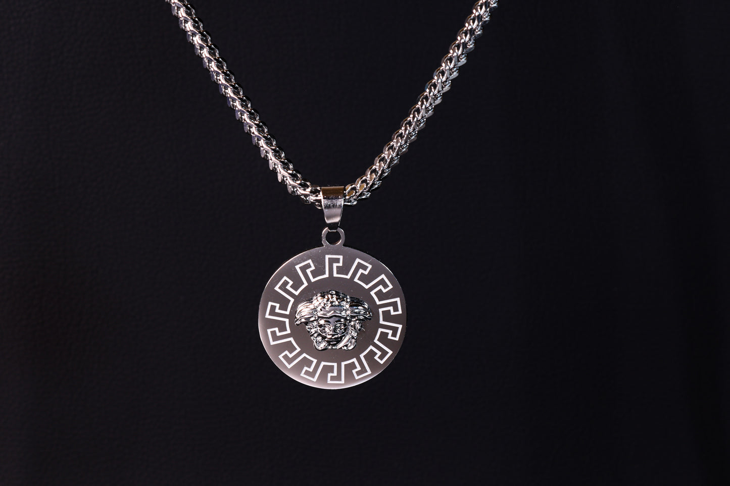 Men's Necklace with Medusa Design