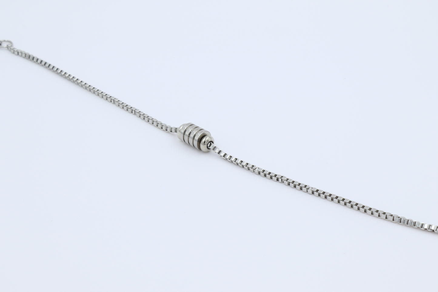 Minimalist Steel Bracelet with Cylindrical Detail