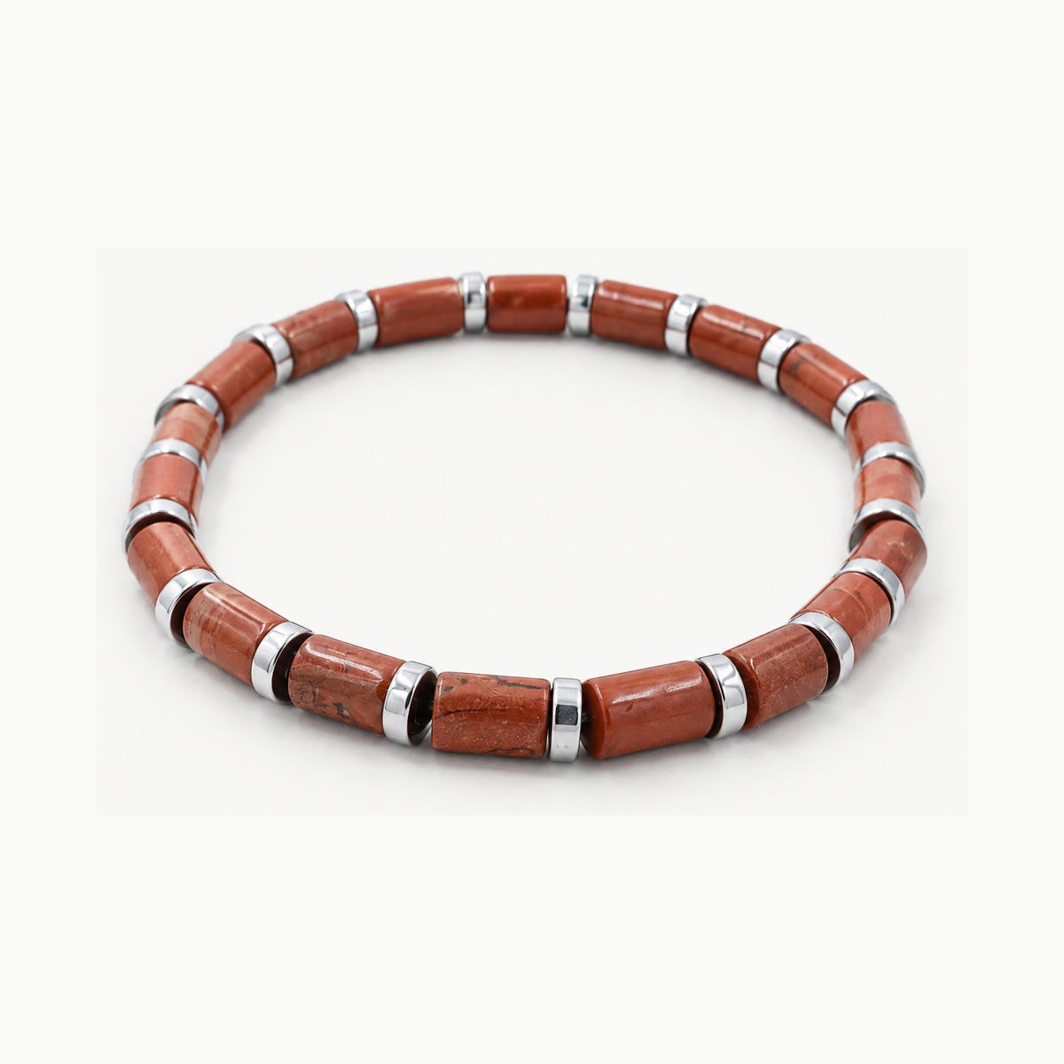 Boncuk Geometrik Jasper İki Tonlu Bileklik