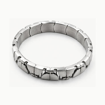 Esnek Metal Geometrik Çelik Parlak Bileklik