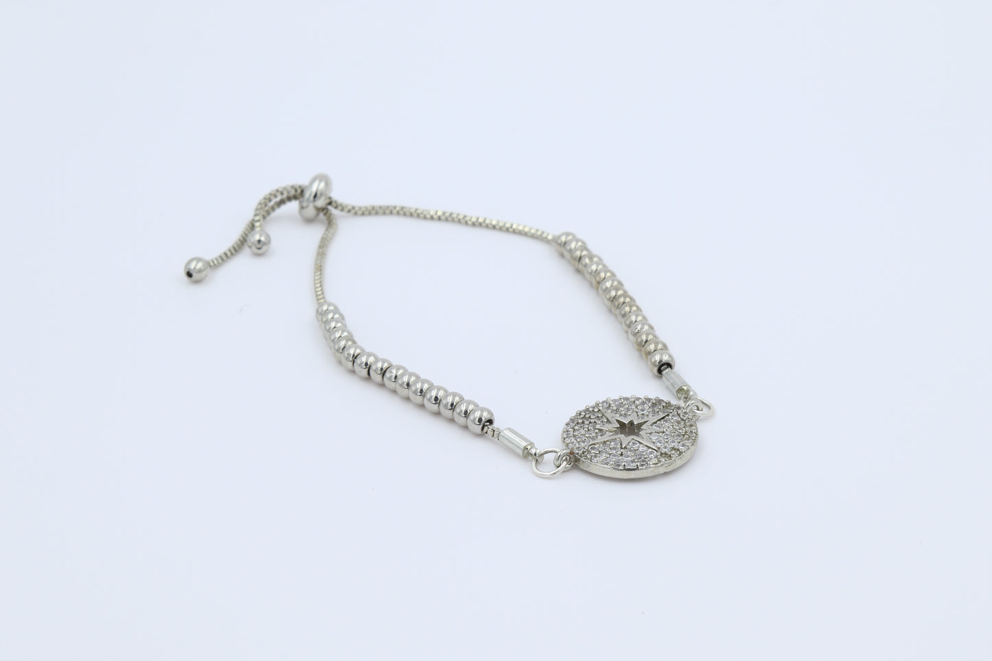 Adjustable Bracelet with Stone Details and Star Motif