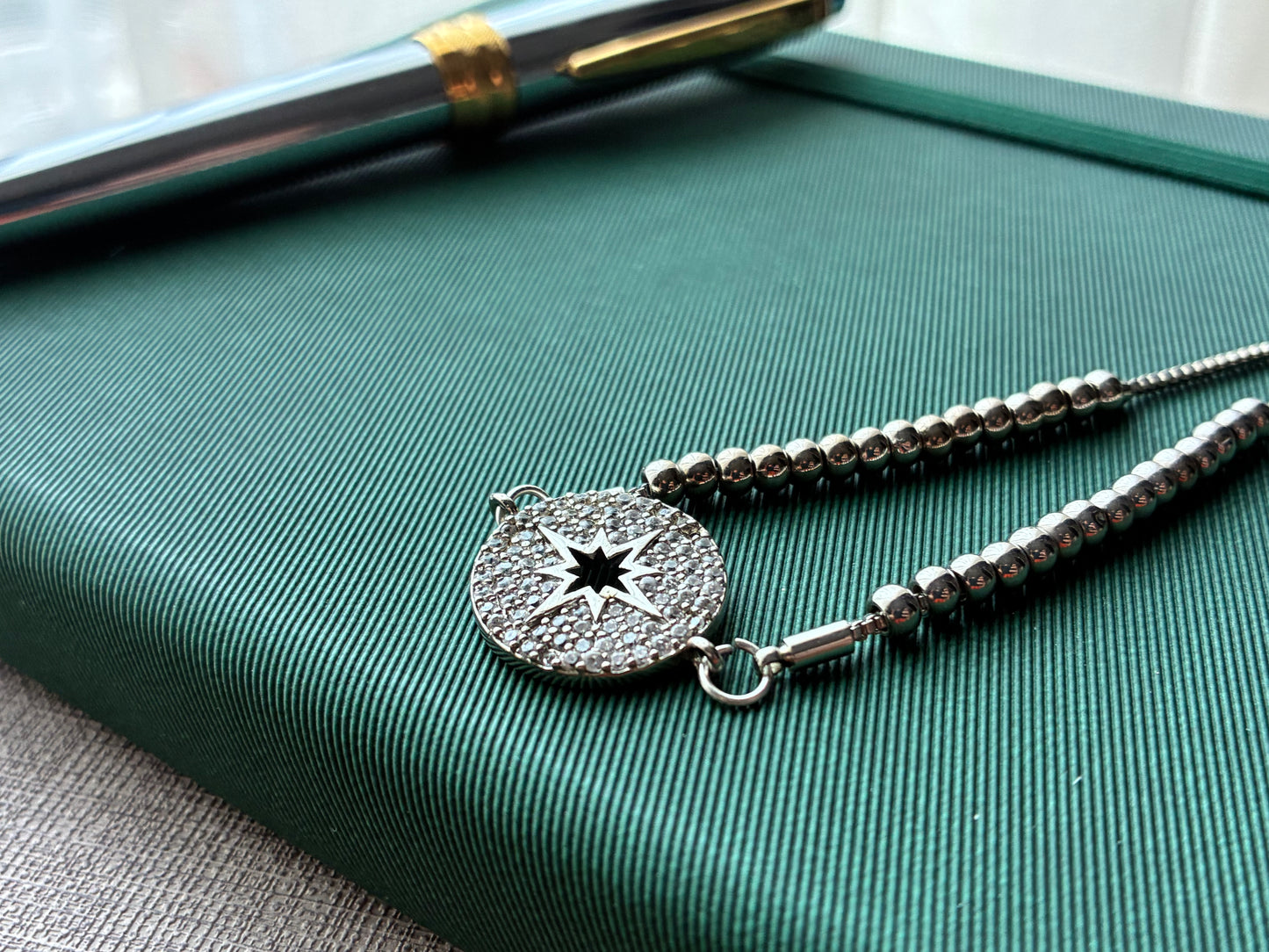 Adjustable Bracelet with Stone Details and Star Motif
